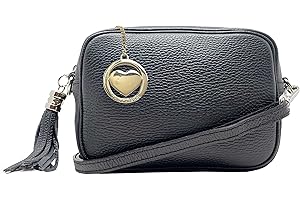 Chicca Borse Tracollina Borsa Donna in Pelle Italiana Trama Dollaro Borsetta a Spalla