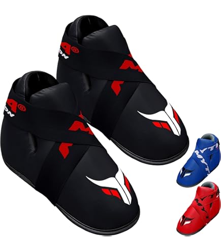 Scarpette Kick Boxing Bambini Scarpe Semi Contact Kick Boxing - Protezioni Piedi Taekwondo Karate Per Bambini Nero Protezione Kick Boxing - Foto 4