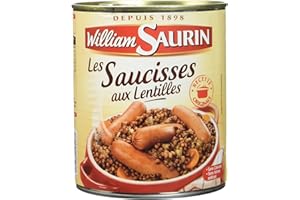 William Saurin Saucisses aux lentilles la Boîte 840 g - Lot de 3