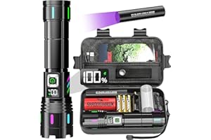SHADOWHAWK Torches LED Super Bright Rechargeable - 30W 500000 Lumens Powerful Torch with LCD Display XHM90.2 Tactical Flashlight 5 Modes & Zoomable Flash Light IP67 Waterproof for Emergency, Camping, Dog Walking
