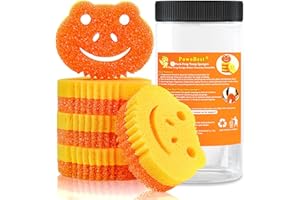 POWOBEST Magic Sponges Washing Up, 5Pack Dual Sided Temperature Frog Kitchen Cleaning Sponge Scrubber, Non Scratch Scourers Pads Dishwashing Sponge Eraser for Kitchen, Dish, Bathroom