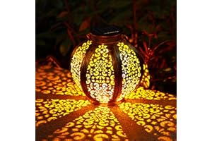 Farolillos Solares Exterior, OxyLED Solar para Exteriores Metal Grande Luces Solares LED Exterior Jardin Lampara Vintage Decoracion para Terraza Arbol Mesa Camping
