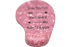 Hsurbtra Tapis de Souris, Ergonomique Tapis de Souris Gamer avec Repose Poignet en Gel, Portable, Parfait pour Ordinateur, Bureau, Travail, Travailler Dur