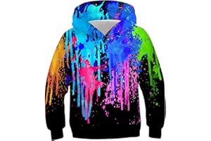 ALISISTER bluzy z kapturem z nadrukiem 3D dla dzieci, bluza z kapturem i z kieszeniami, wiek 4-16