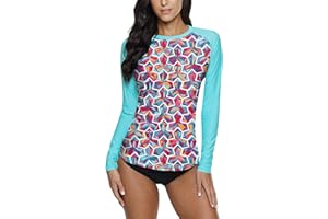 BesserBay LIGERO Rash Guard T-shirt anti-UV UPF 50+ avec manches raglan multicolores