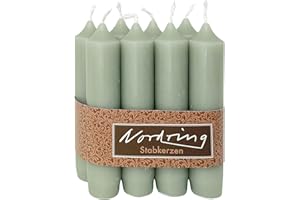 Nordring 8 Stück Stabkerzen pastellgrün 2,2 x 11 cm hoch