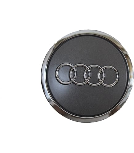 Audi 4M8071006A Dynamic Hub Caps (Pack of 4) Black/Silver 20.6 x