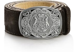 SCHÖNEBERGER TRACHTEN COUTURE Tradycyjny niemiecki pasek z klamrą do spodni skórzanych i wszystkich spodni