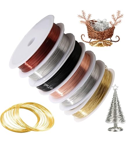Lanzn Lot De 4 Fils De Cuivre De 0,4 Mm En Argent Pour Fabrication De