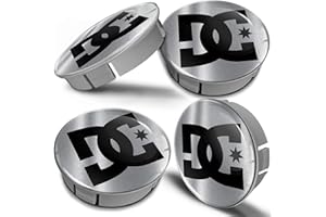 Biomar Labs® 4 x 60mm Coprimozzo Copricerchi Tappi Ruote Auto Logo Stemma Universale Tuning Argento DC Silver CS 3