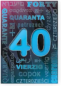 Biglietto Auguri Compleanno 40 Anni Amazon It Cancelleria E Prodotti Per Ufficio