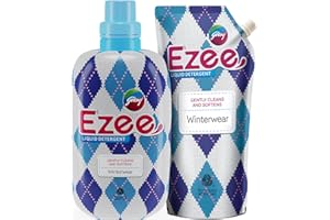 Godrej Ezee Liquid Detergent - Winterwear, No Soda Formula, 2kgs (1 bottle & 1 refill)