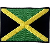 Toppe Ricamate Termoadesive Stile Rasta Giamaicano | 12x6 Cm | Per Jeans, Giubbotti E Abbigliamento