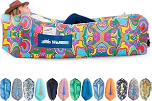 CHILLBO SHWAGGINS Baggins Best Inflatable Lounger Hammock Air Sofa and Pool Float Ships Fast! IDEAL OUTDOOR GIFT Air Lounger for Indoor or Outdoor Use or Inflatable Chair for Camping Picnics Festivals