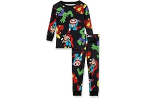 Amazon Essentials Marvel Conjuntos de Pijamas Ajustados, 3 Piezas Niño
