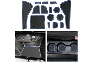 CDEFG Compatible with Vauxhall Corsa F 2020-2024 Rubber Mats, Non-Slip Mats Centre Console Anti-Slip Cup Drink Holder Rubber Mat Armrest Storage Pads Door Slots Corsa F Manual brake Accessories (Blue)