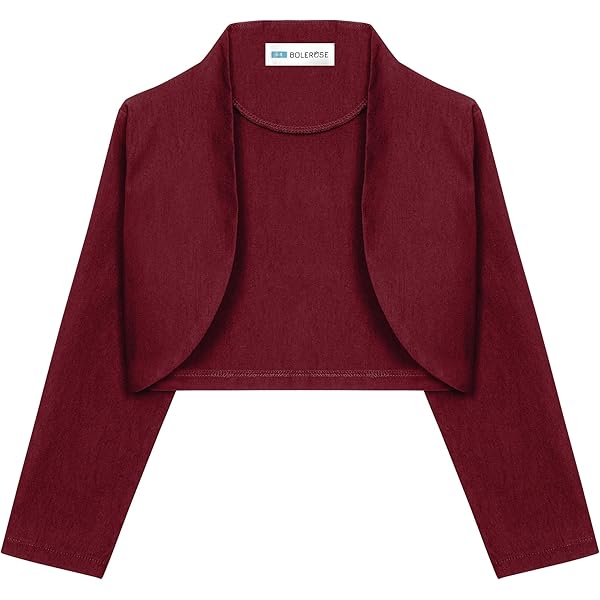 Girls Shrug Gold Girls' Sparkly Long-Sleeve Bolero Perfect For - Main Image