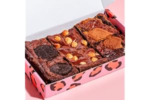 Cake or Death Mixed Brownie Box with 6 Brownies | Biscoff, Notella Hazelnut, & Oreo | Letterbox Friendly Gooey Chocolate Brownies | Delicious Brownie Gift Box | Ultimate Food Gifts