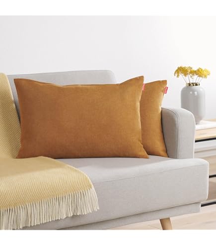 Fodere Cuscino Oxford In Velluto - Verde/Camel 50x50 Cm - Foto 10