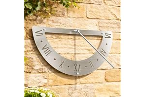 DanDiBo Solur, trädgård, rostfritt stål, vägg, 70 cm, rostfri, 96687, justerbar, trädgårdsklocka, väderbeständig, utomhus, modern, metall