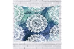 Hodeacc Mandala Hippie Tapestry Indian Wall Hanging Boho Bohemian Decor Wall Hanging Psychedelic Mystic Mandala Large Tapestry,78.7 x 59 inch