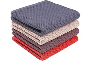 BW&HM Paños de Cocina Algodon Paños Cocina Trapos Cocina Algodon Durable y Súper Absorbente 33 x 74cm Set de 4