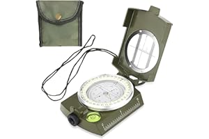 Rhinocerosdance Bussola da Professionale Escursionismo Impermeabile Navigazione Militare con Design Fluorescente, Perfetto per l'escursionismo in Campeggio