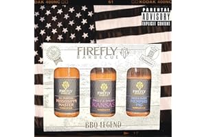 FIREFLY BARBECUE BBQ Like a Pro Gift Box - BBQ Rub, Wood Chips, & Best BBQ Sauce on Planet American Royal - Sour Cherry Sauce, Porto Wine Smoking Chips & Kansas Sweet Smoky Rub - Perfect BBQ Set - Barbeque Gifts