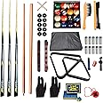 JBB Billiards All-in-One Complete Accessories Set with Pool Cue Sticks, Pool Ball Set, Racks and Other Accessories