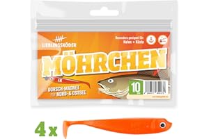 ‎LIEBLINGSKÖDER 4 Lieblingsköder Gummifische zum Zanderangeln mit Gummifisch 10 cm