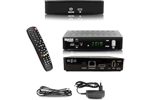 LEYF HD-Line IPTV Box Plus/Full HD 1080p / Reproductor Multimedia/Smart TV/Internet TV/Xtream (HDMI, 2X USB 2.0, Ethernet, AV, Audio) + Cable HDMI, Compatible H.264 - H.265, Youtube, Web TV