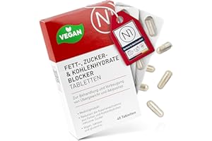 ‎N1 N1 Fettblocker + Zucker & Kohlenhydrate-Blocker Medizinprodukt zur Behandlung & Vorbeugung von Übergewicht - Diät, abnehmen Tabletten schnell