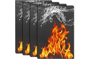 SHUIYUE 4 mantas de soldadura ignífugas de 30 x 20 x 0,5 cm, fieltro de carbono de alta temperatura a prueba de fuego hasta 800.0 °C, material resistente al calor, tela ignífuga para soldadura de parrilla