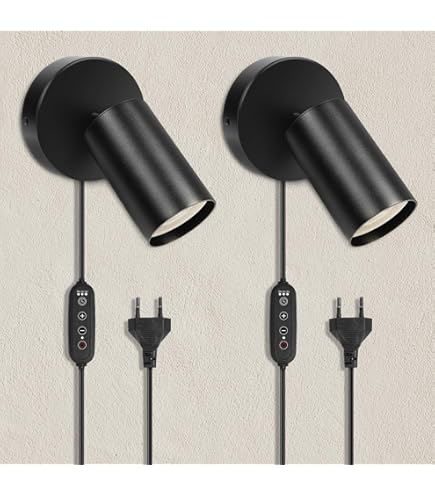 Applique Murale LED Awekliy 3-en-1 - Liseuse + Ambiance + Charge USB - Noir Réglable