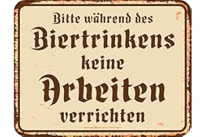Oryginalna dekoracyjna blaszana tabliczka RAHMENLOS do warsztatu ułatwiającego picie