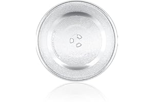 DINGHOSEN 24,4 cm Mikrowellenteller Ersatz für LG, GE, Magic Chef, Hotpoint, Panasonic, Kenmore und kleine Micrwave Glas Drehteller - 24,5 cm Mikrowellen-Tablett Ersatz-Glasplatte