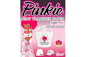 Lovein Photo Heat Transfer Paper A4 10 Sheets Iron Transfer Paper Printable Heat Transfer Vinyl for Light Fabric T-Shirts/Textiles White Inkjet Printing Paper & Laser Printer (LI-H-L3.0-10)