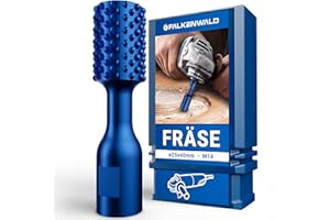 FALKENWALD® Fresa cilíndrica de madera gruesa de 25 mm, accesorios para carpintería, disco de fresado para amoladora angular de madera, fresadora de madera, fresadora cilíndrica para madera