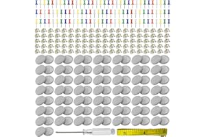 TOMALITHIC Kit Rivets Réparation Voiture, Boucle de Toit de Voiture,100 rivets de réparation de toit de voiture,Avec tournevis et ruban adhésif, pour fixation de garniture de voiture sur toutes les voitures