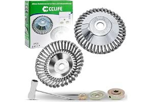CCLIFE Ogräsborste set om 2 200 x 25,4 mm rund borste för röjsåg