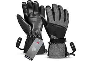 Unigear Guantes de esquí para Hombre y Mujer, Impermeables y Antideslizantes, para esquí, Snowboard, Patinaje sobre Hielo y Senderismo