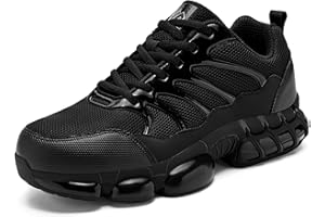 NIFOFISE Steel Toe Cap Trainers for Men Women, Lightweight Safety Trainers Work Shoes, Comfortable Breathable Non Slip Safety Boots, Air Cushion Protective Footwear for Construction Warehouse