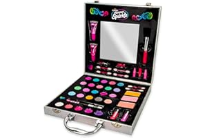 COLORBABY SHIMMER 'N SPARKLE Walizka do makijażu dla dziewczynek, Makijaż dla dziewcząt, Makijaż dla dziewczynek, Makijaż dla dziewczynek, 35 cieni i błysków, +8 lat (46729)