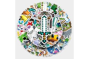 ‎TRUSTKK 50 Stück Mine-Craft PVC-Wasseraufkleber – Kreative Graffiti-Cartoon-Aufkleber für Kinder – Deko für Skateboards, Koffer, Laptops – Selbstklebende Stickers
