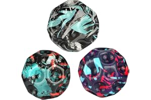 SRIZIAN 3 Pieces Space Moon Balls, Mini Bouncing Ball Toy, Ultra High Bouncy Balls and Sounds Meteor Spaceball, Rubber Bounce Ball Sensory Ball, Sport Training Ball for Indoor Outdoor Play