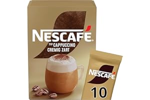 ‎NESCAFÉ NESCAFÉ Gold Typ Cappuccino Cremig Zart, Getränkepulver aus löslichem Bohnenkaffee, portionsweiser Geschmack, koffeinhaltig, 1er Pack (1 x 10 Sticks à 14g)