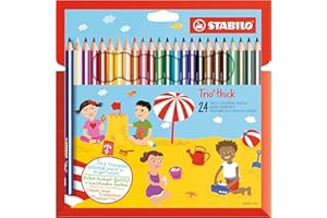 ‎STABILO STABILO - Dreikant-Buntstift - Trio dick - 24er Pack - 24 verschiedene Farben
