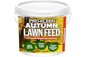 Pro-Kleen Autumn Lawn Feed Fertiliser - Encourages Grass Green Up & Prevents Lawn Disease - Covers up to 100m2 - Lasts up to 6 Weeks 2.5kg