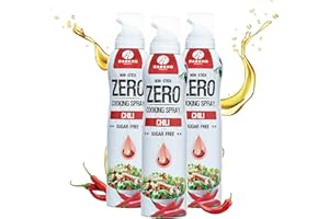 RABEKO PRODUCTS Rabeko Zero spray da cucina a basso contenuto calorico | CHILIME | 800 porzioni, 2 kcal per spray | Spray per padelle per friggere, grigliare e cuocere al forno | 3 x 200ml