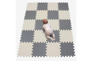 YIMINYUER® 20 Piezas (30cmx30cmx1cm Cada Pieza), Infantiles Alfombrillas para Puzzles, Bebés Alfombras Puzzles y Juegos, Niños Alfombra Puzzle Bebe R10R12G301020